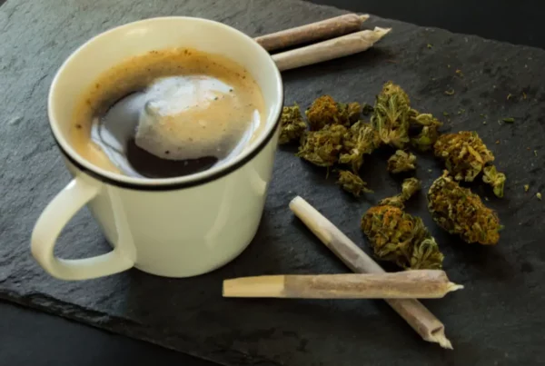Coffee and Cannabis on table