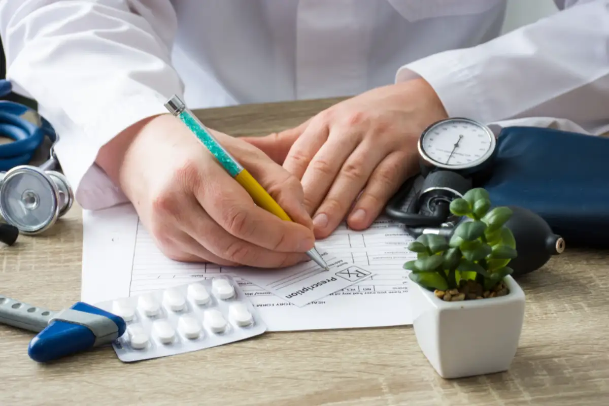 Doctor writing a prescription