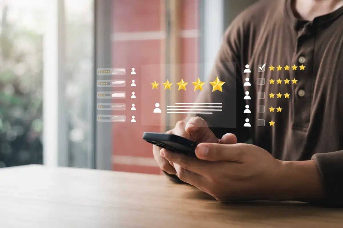 Product and service quality assessments lead to business reputation ratings