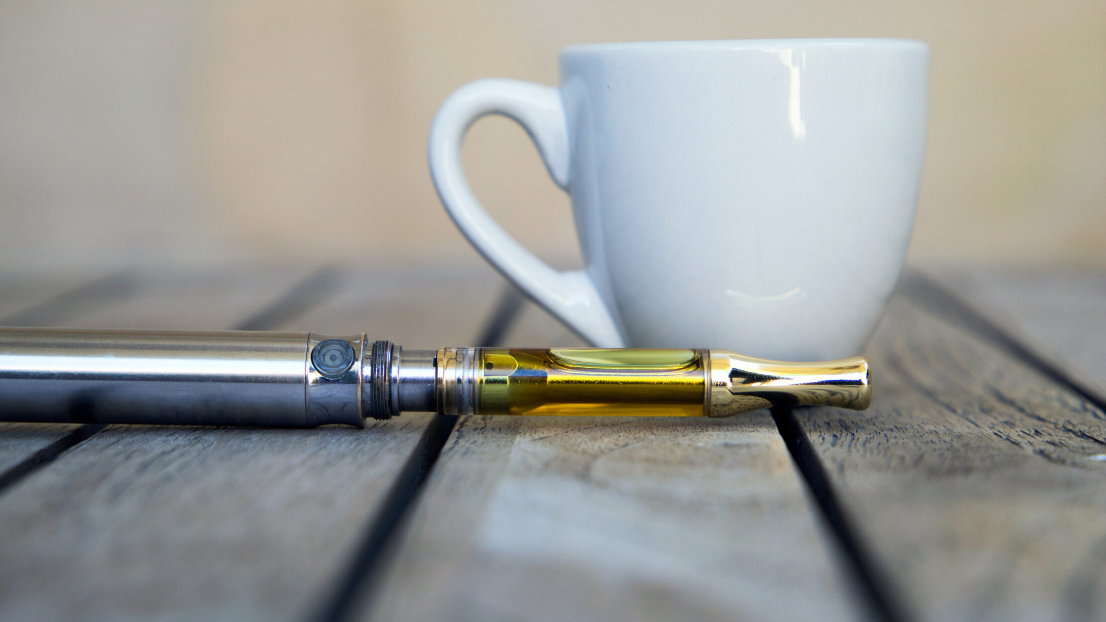 Vape Pen And Coffee Cup Vaping Thc And Cbd Cannabis